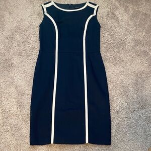 Ann Taylor Navy and White Dress